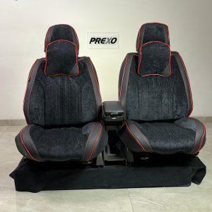 Forros Universales para Asientos de Auto / Negro + Rojo